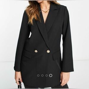 YAS Women's Blazer with Gold Buttons